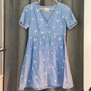 Sezane button up flower sundress